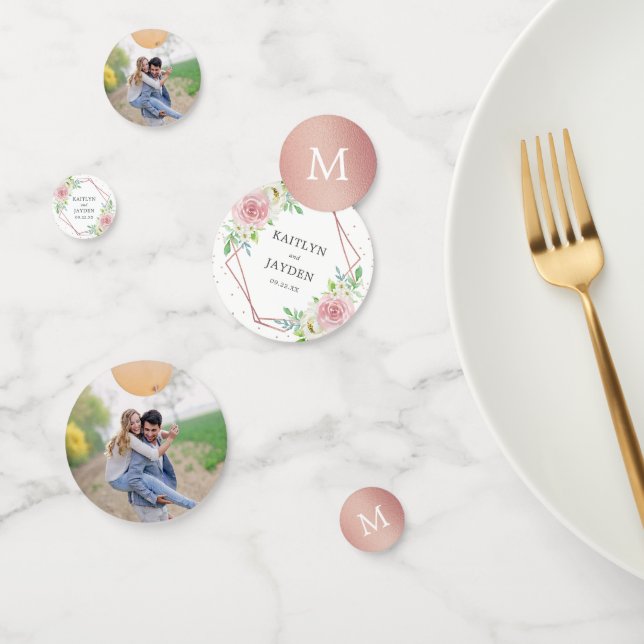 Confeti Moda Rosa geométrico Relieve metalizado dorado Bod (Grupo)