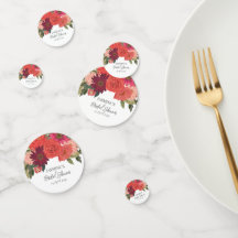 Moderna ducha nupcial floral de otoño