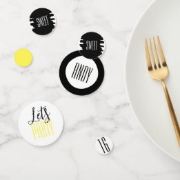 Confeti Moderna fiesta de cumpleaños 16 Decoración de Conf