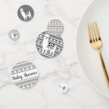 Moderna moda Sketchy Aztec Llama Baby Shower