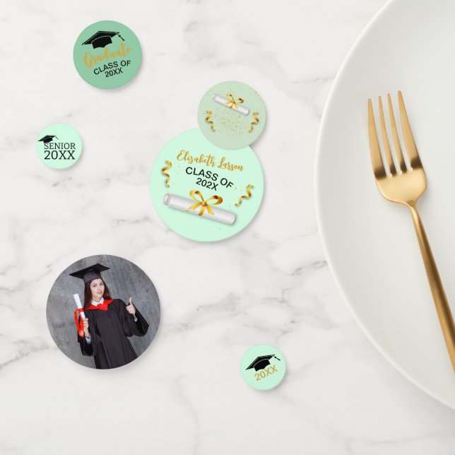 Confeti Moderno y elegante negro dorado (Grupo)