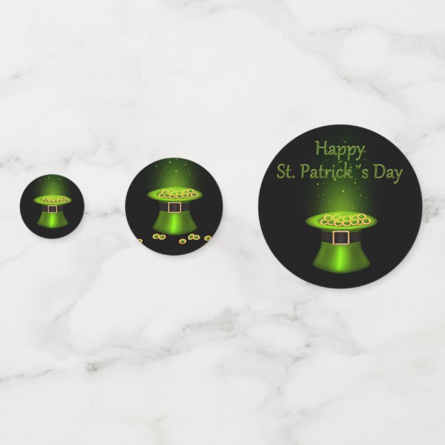Confeti Monedas de Gorras del Día de San Patricio (Anversos)