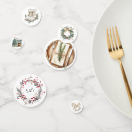 Confeti Monograma de Navidades de invierno rusos