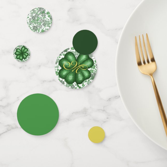 Confeti Monograma Shamrock (Grupo)