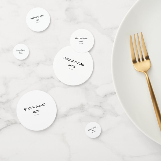 Confeti monograma simple personalizado añada su nombre bod (Grupo)