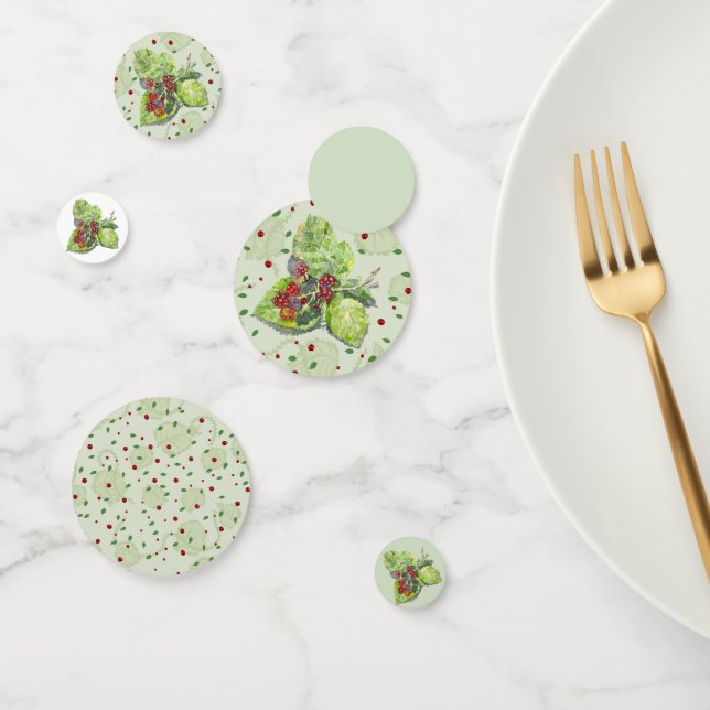 Confeti moras rojas y negras (Grupo)