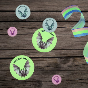 Confeti Murciélagos Voladores Espeluznantes Verdes Azules 