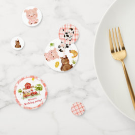 Confeti Nacimiento de la granja de niños rojos