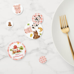 Confeti Nacimiento de la granja de niños rojos