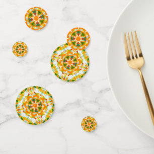 Confeti Naranja brillante Estrella Verde ducha de niño beb