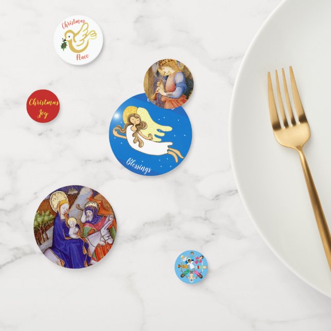 Confeti Navidades cristianos bendiciones y deseos fiestas (Grupo)