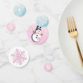 Confeti Navidades de Snowman y Snowflakes