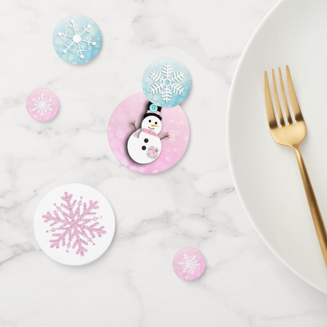 Confeti Navidades de Snowman y Snowflakes (Grupo)