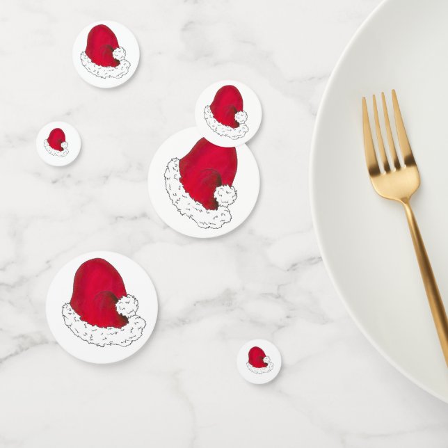 Confeti Navidades del Gorra Red Santa Claus Felices Fiesta (Grupo)