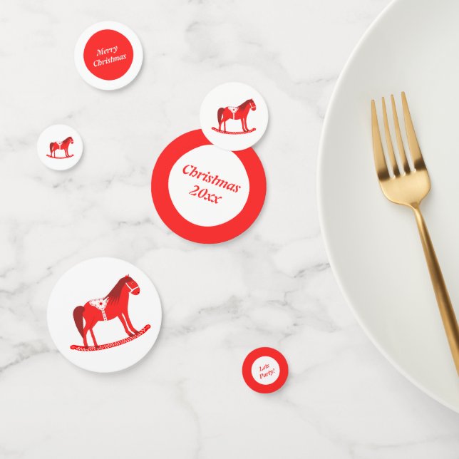 Confeti Navidades escandinavos Personalizado de caballos r (Grupo)