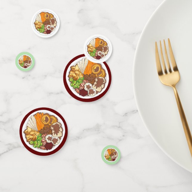 Confeti Navidades Fiesta de cena Gran Bretaña Festividad c (Grupo)