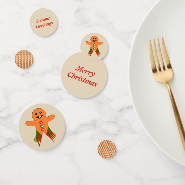 Confeti Navidades Fiesta Gingerbread Personalizado (Grupo)
