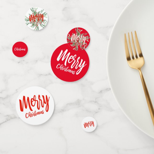 Confeti Navidades Holiday Holly Wreath Merry Table (Grupo)