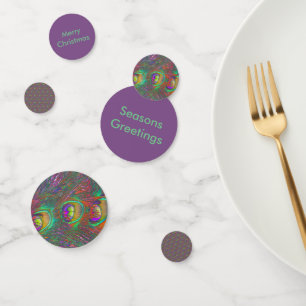 Confeti Navidades Tinsel Peacock Feathers Personalizados