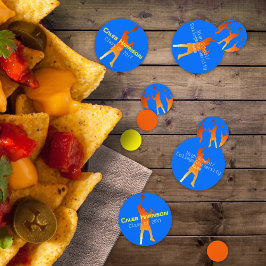 Confeti Negrita Blue Modern Tech Graduation