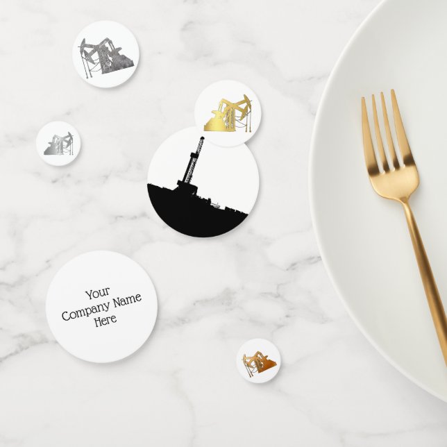 Confeti Negro, Oro, Oleícola Plateado Tema (Grupo)