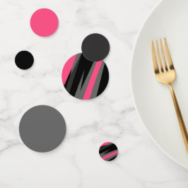 Confeti Negro rosa y gris