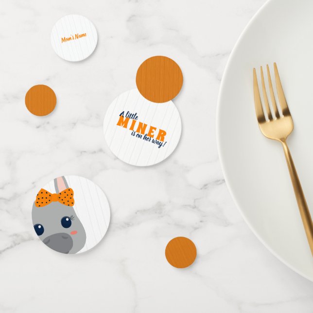 Confeti Niña Naranja Donkey Baby Shower (Grupo)