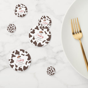 Confeti Niño de vaca pequeño Rodeo Baby Shower occidental