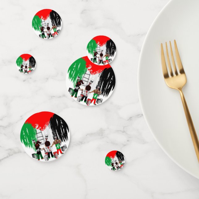 Confeti Niños de Gaza pintando la bandera palestina (Grupo)