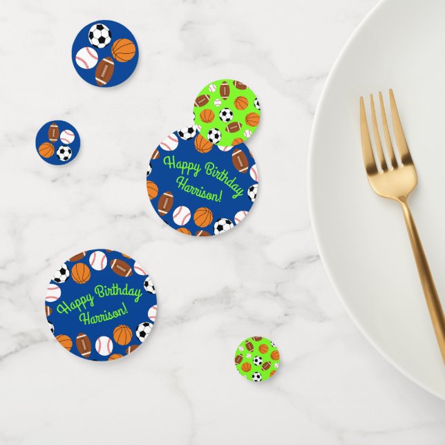 Confeti Niños de la fiesta de cumpleaños deportiva (Grupo)