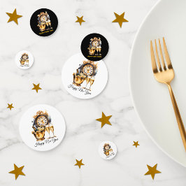 Confeti Nochevieja negra y dorada