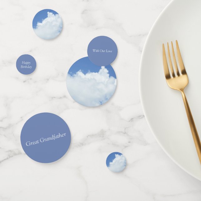 Confeti Nubes blancas onduladas (Grupo)