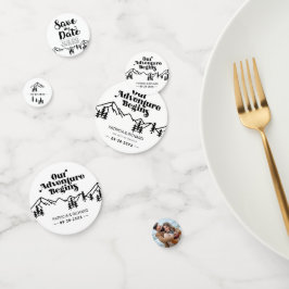 Confeti Nuestra Aventura Comienza Boda Al Aire Libre Ahorr