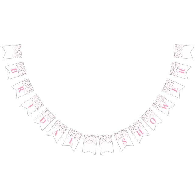 Confeti nupcial de la plata del rosa de la bandera (Todo)