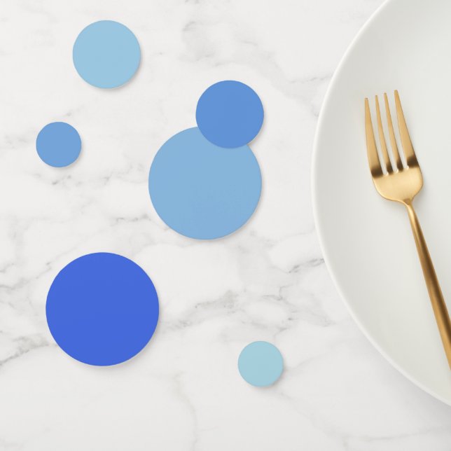 Confeti Océano tropical de gradiente azul claro a azul rea (Grupo)