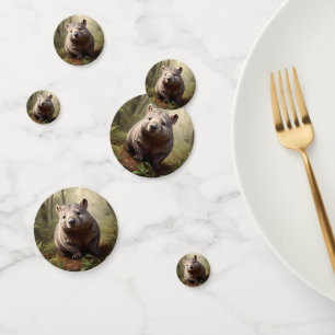 Confeti "Oculto en el Bush: un wombat australiano salvaje"