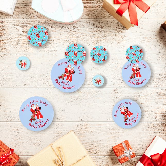 Confeti Oh Baby Santa & Mrs Claus Baby Shower (Festive, fun and charming confetti for your dessert or gift table. )