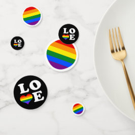 Confeti Orgullo gay Boda de amor arcoiris