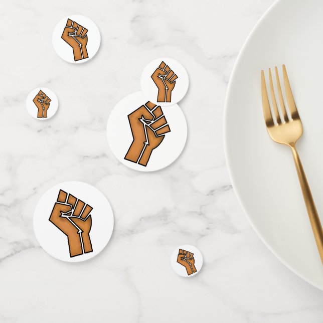 Confeti orgullo negro puño unidad historia unidad unidad a (Grupo)