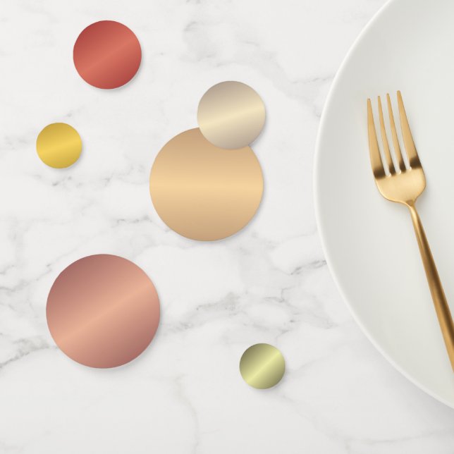 Confeti Oro metálico Añadir tu propia plantilla de texto y (Grupo)