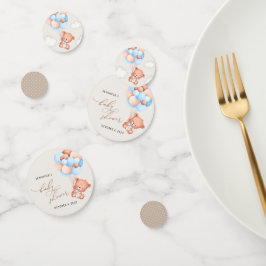 Confeti Oso bebé, Oso de peluche, Globos azules, Baby Show