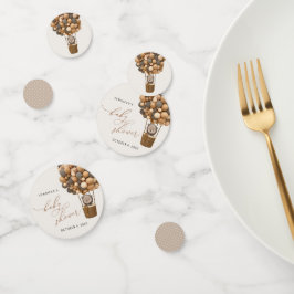 Confeti Oso, globos pardos, globo de aire caliente, Baby S