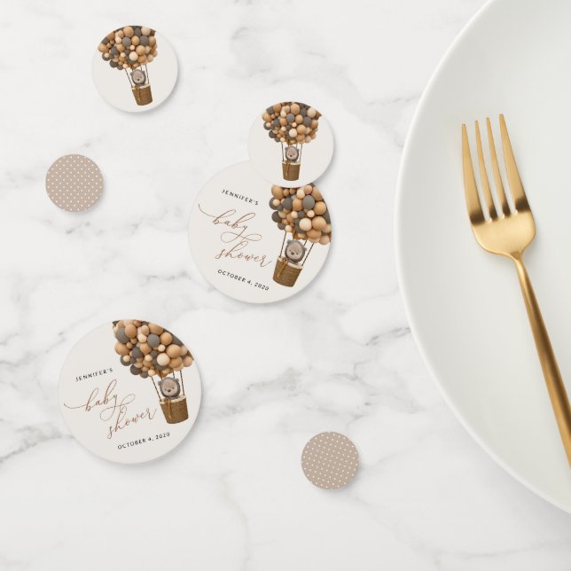 Confeti Oso, globos pardos, globo de aire caliente, Baby S (Grupo)