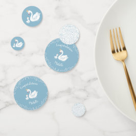 Confeti Pájaro de Baby Shower con tema de la corona azul
