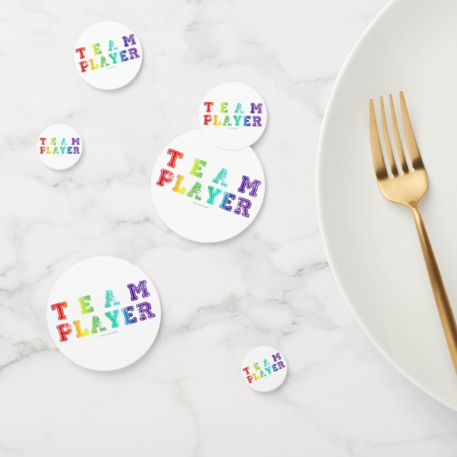 Confeti Palabras del jugador de equipo de SlipperyJoe degr (Grupo)