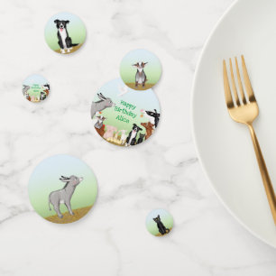 Confeti Papel de mesa de cumpleaños de animales de granja
