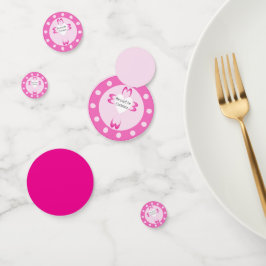 Confeti para Fiesta de Bautizo Rosa para Niñas