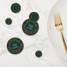 Confeti para mesa de boda en bosque encantado
