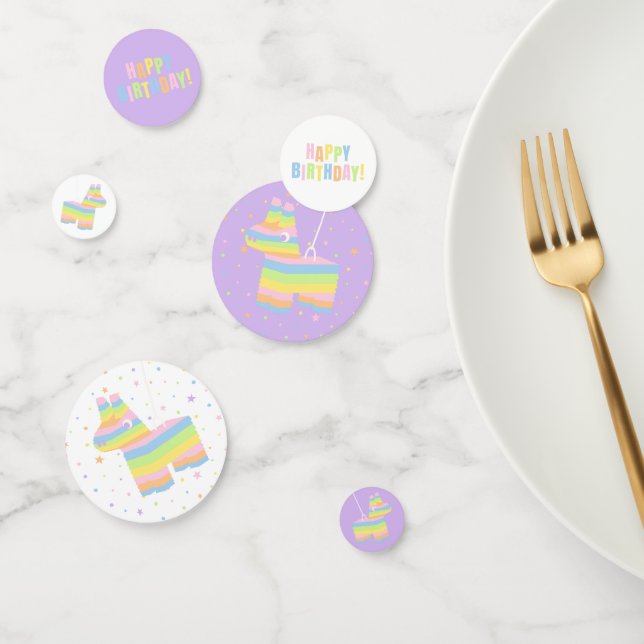 Confeti para mesa de cumpleaños con piñata pastel (Grupo)