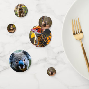 Confeti para mesa de fauna australiana